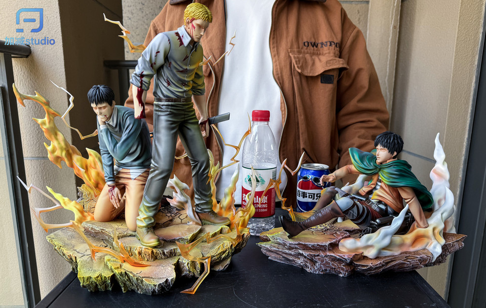 Attack on Titan Reiner Braun, Bertholdt Hoover & Eren Yeager 16 Scale TOPGK Statue – Jia Jian Studio