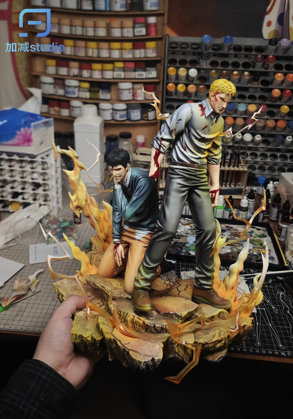 Attack on Titan Reiner Braun, Bertholdt Hoover & Eren Yeager 16 Scale TOPGK Statue – Jia Jian Studio
