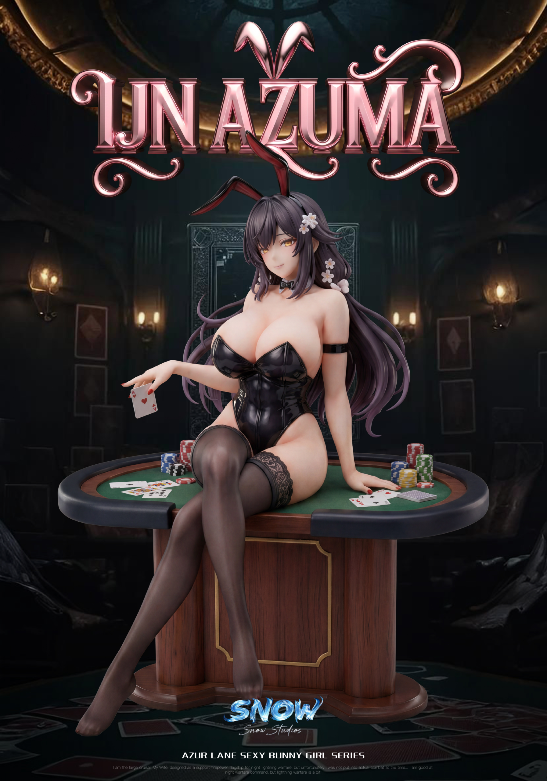 Azur Lane – Azuma Bunny Version 1/6 Scale TOPGK Statue – Snow Studio - Image 5