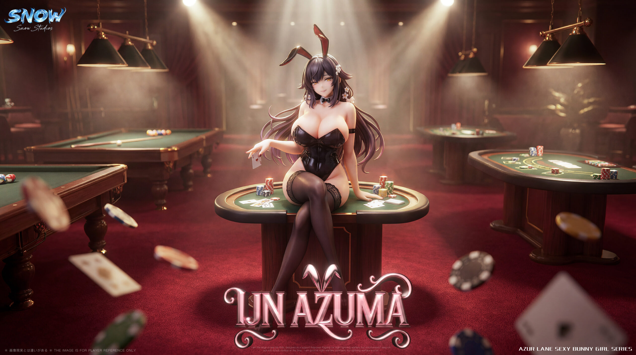 Azur Lane – Azuma Bunny Version 1/6 Scale TOPGK Statue – Snow Studio - Image 4