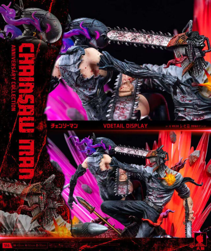 Chainsaw Man Denji vs Reze Battle 16 Scale TOPGK Statue – Big Feeler Studio