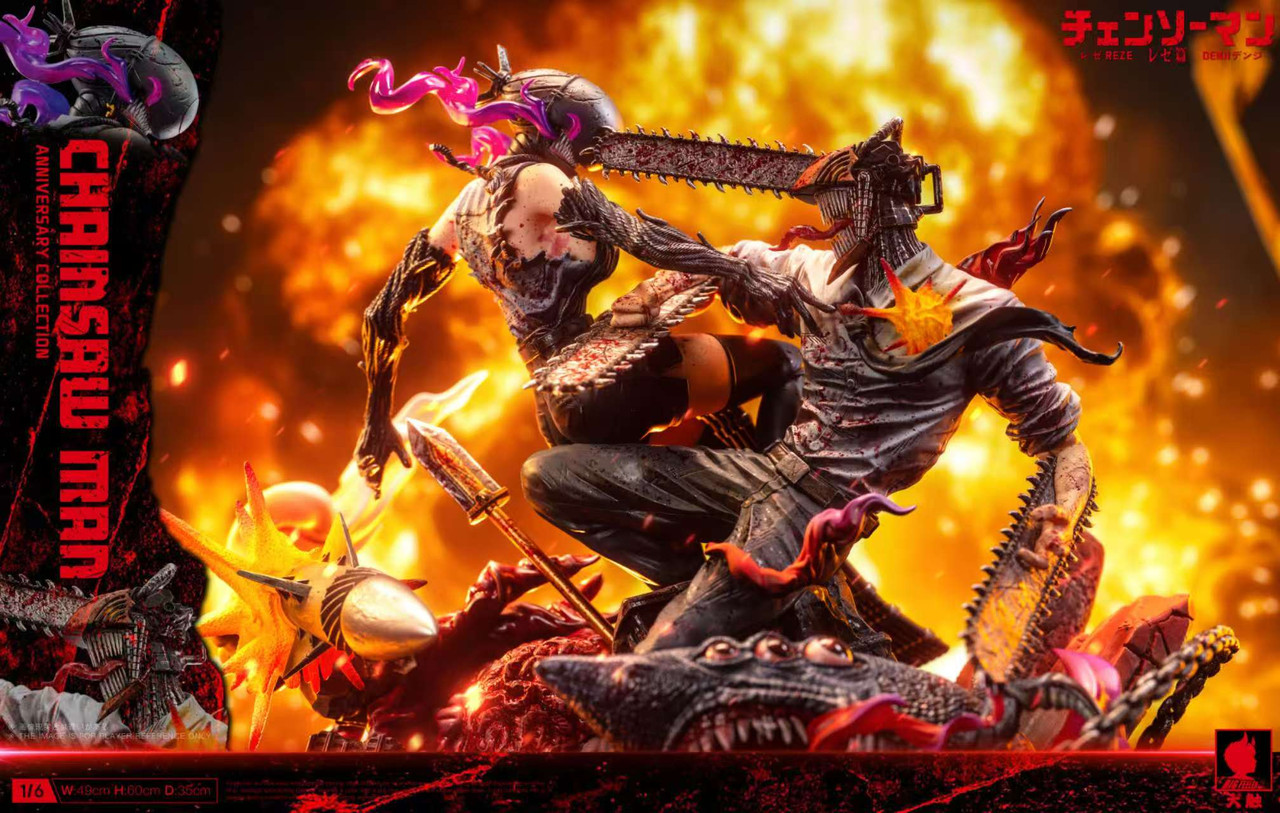 Chainsaw Man Denji vs Reze Battle 16 Scale TOPGK Statue – Big Feeler Studio