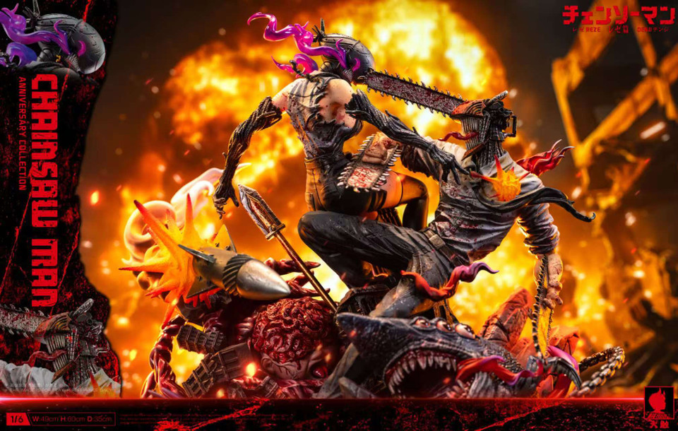 Chainsaw Man Denji vs Reze Battle 1/6 Scale TOPGK Statue – Big Feeler Studio - Image 5