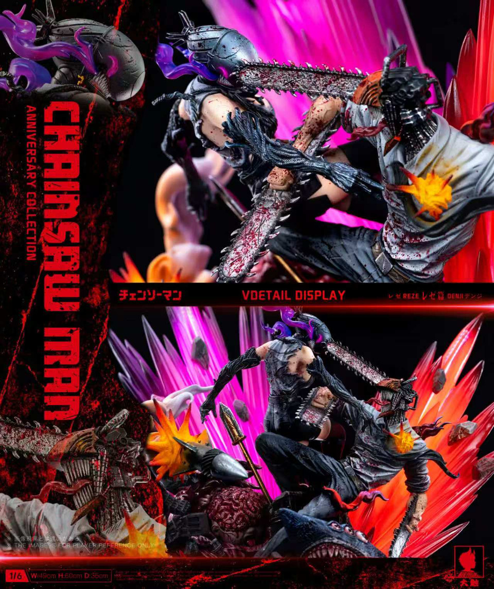 Chainsaw Man Denji vs Reze Battle 1/6 Scale TOPGK Statue – Big Feeler Studio - Image 15