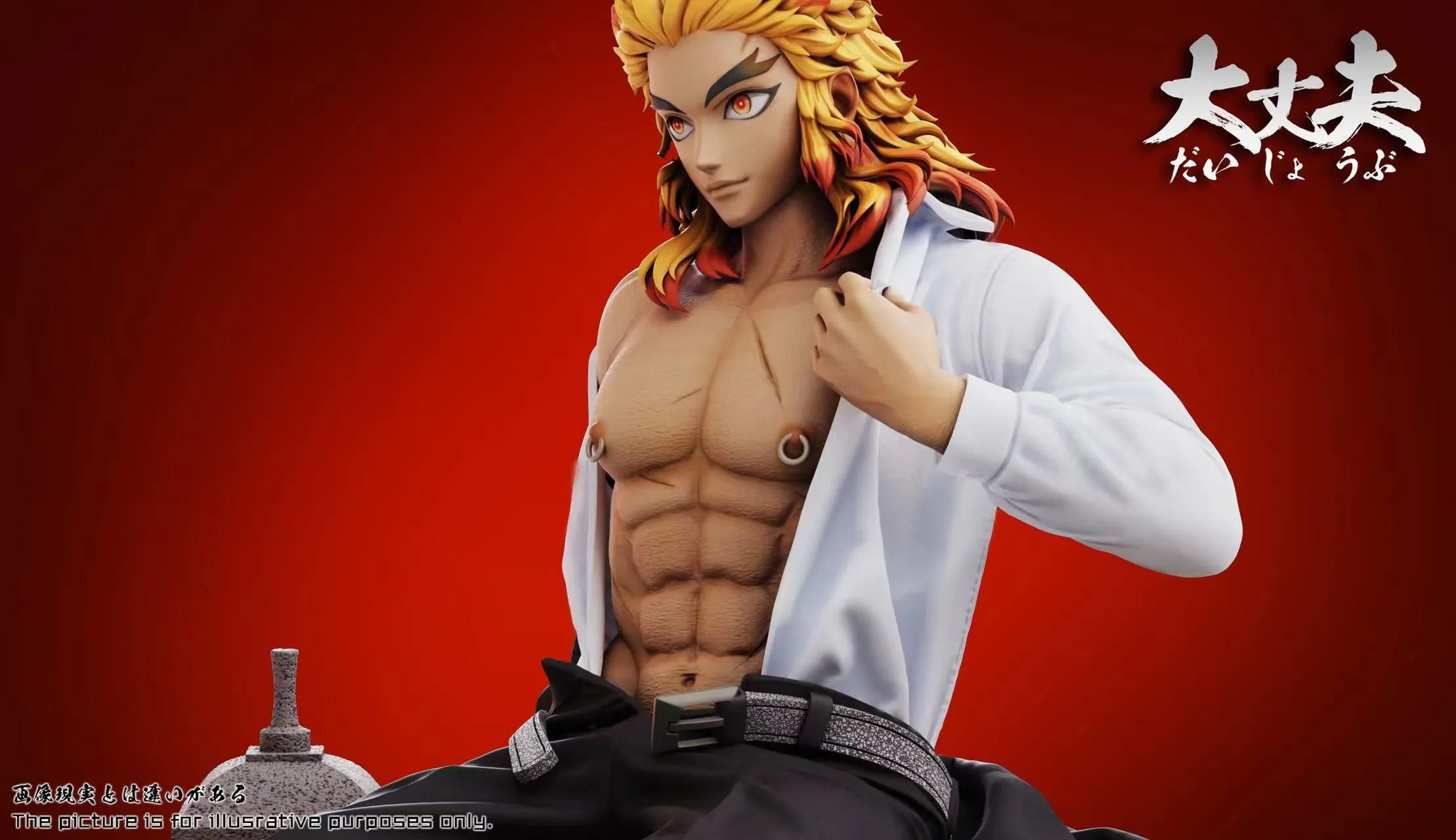 Demon Slayer Kyojuro Rengoku 1/6 Scale TOPGK Statue – DaZhangFu Studio - Image 9