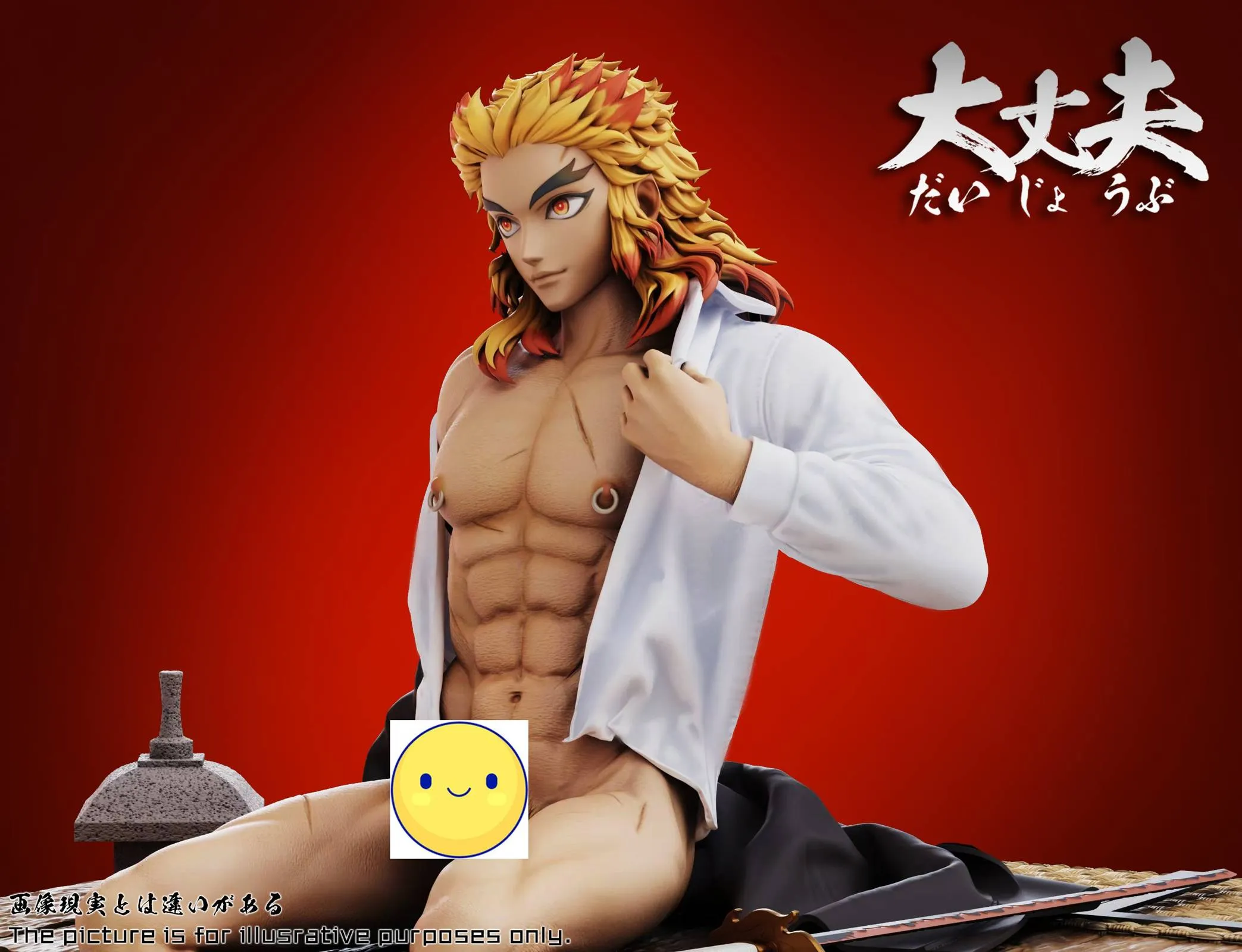 Demon Slayer Kyojuro Rengoku 1/6 Scale TOPGK Statue – DaZhangFu Studio - Image 2