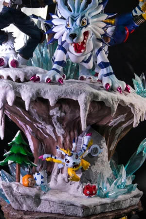 Digimon Garurumon Evolution with LED Resin Statue – MIMAN Studio