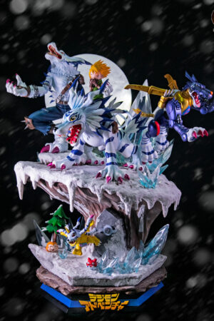 Digimon Garurumon Evolution with LED Resin Statue – MIMAN Studio