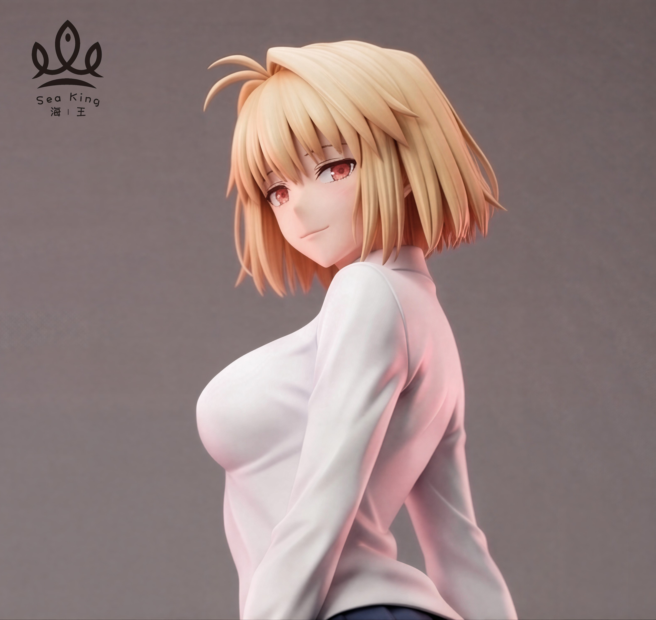 Fate Series Saber & Arcueid Brunestud 1/6 Scale Resin Statue –sea King studio - Image 3
