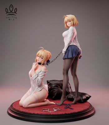 Fate Series Saber & Arcueid Brunestud 16 Scale Resin Statue –sea King studio