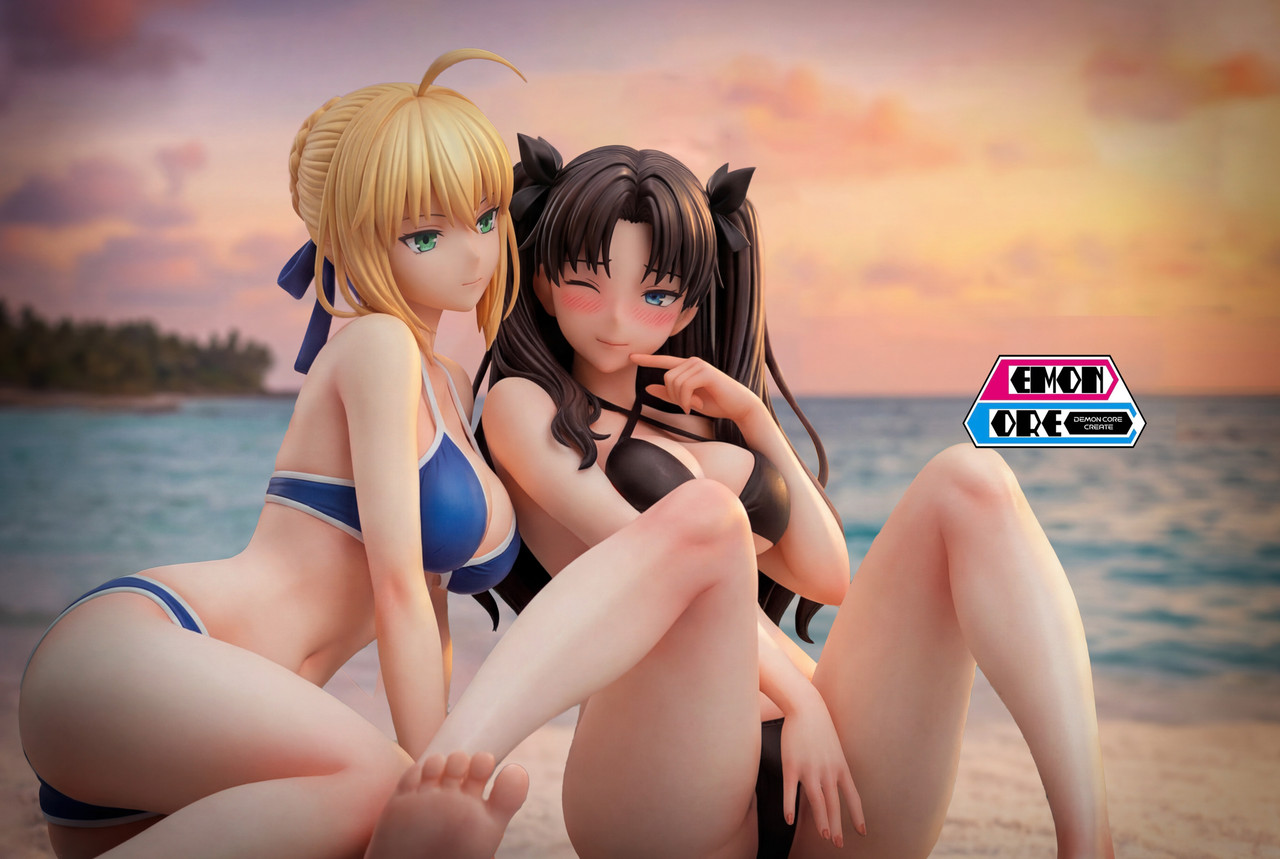 Fate/stay night Saber & Rin Tohsaka 1/6 Scale TOPGK Statue – Demon Core Studio - Image 2
