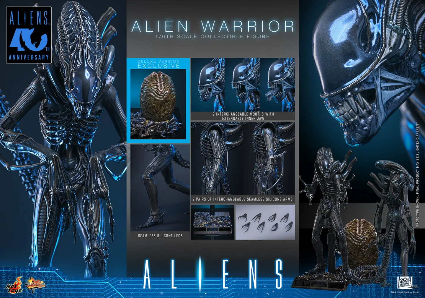 HOT TOYS - Aliens MMS899 Alien Warrior (Deluxe Ver.) 16th Scale Collectible Figure BRAND ALIEN