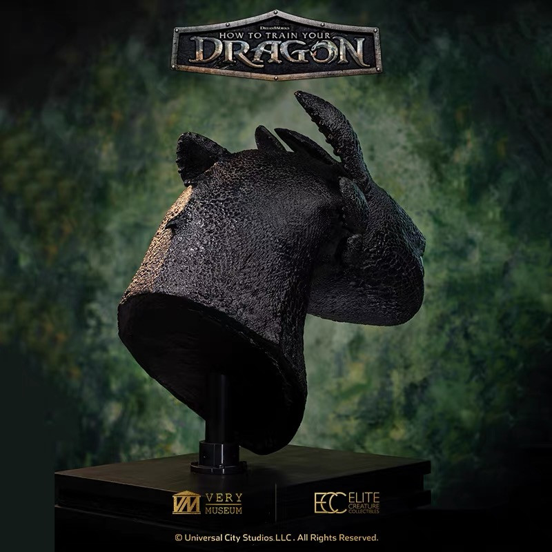 How to Train Your Dragon Toothless 11 Life-Size Bust Statue - Elite Creature Collectibles