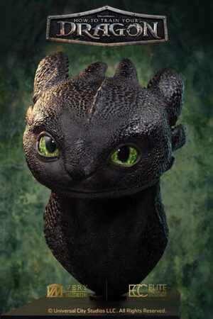 How to Train Your Dragon Toothless 11 Life-Size Bust Statue - Elite Creature Collectibles
