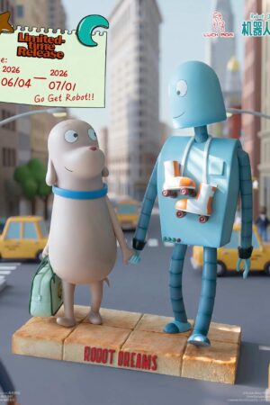 LUCK MOAI Robot Dreams Robot & Dog Statue