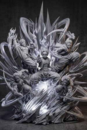 Leihao Keyu Studio – Demon Slayer Kimetsu no Yaiba Akaza Blue Shadow, Shattered Light