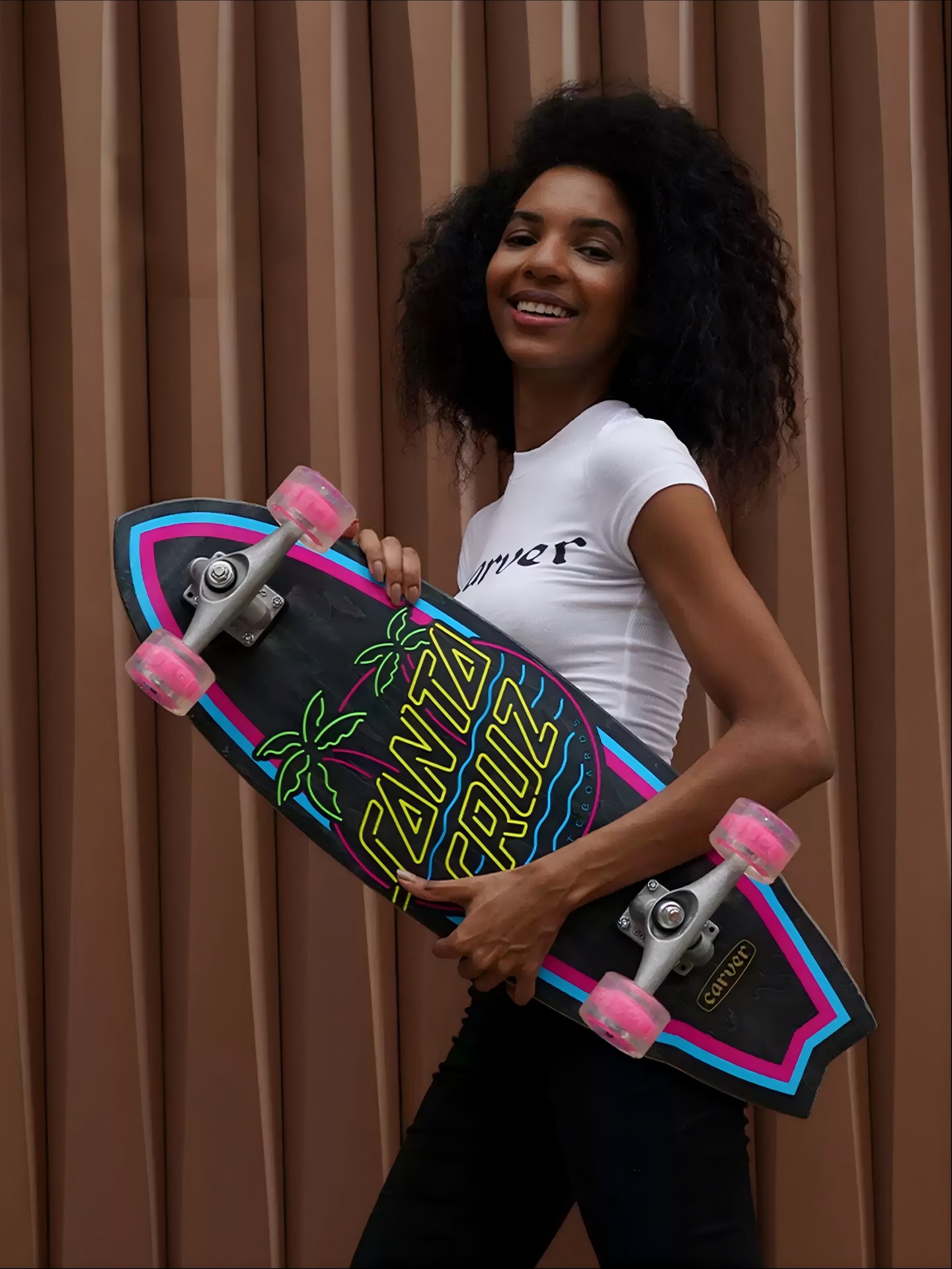 Carver x Santa Cruz Neon Coast 31.52" Surfskate – Collaboration Land Surf Skateboard - Image 2
