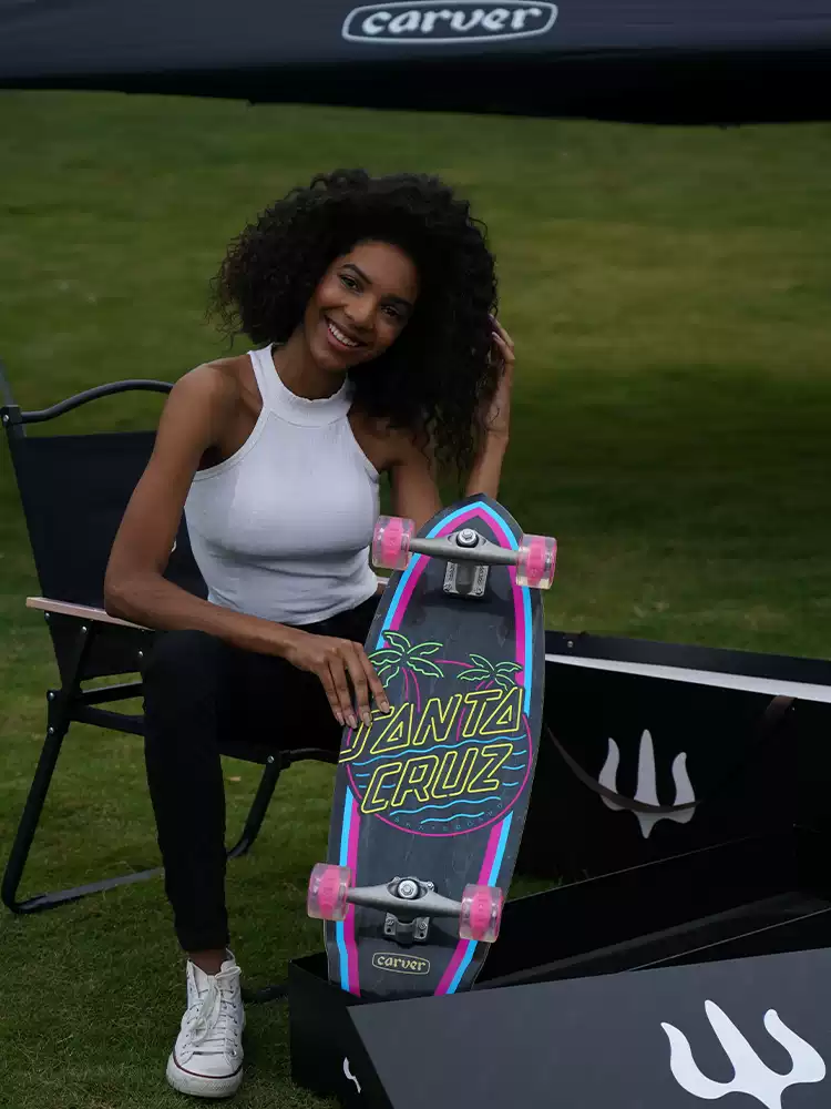 Carver x Santa Cruz Neon Coast 31.52" Surfskate – Collaboration Land Surf Skateboard - Image 3
