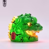 OFFART - Hundred Cats Red Lotus Mini Maneki-neko Head Sculpt Midsummer Emerald Red Edition (Licensed)