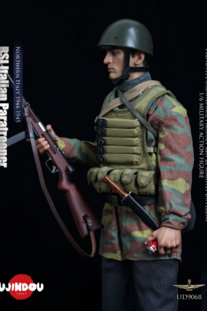 Alternative view of Original Artist  RSI Italian Paratrooper Northern Italy 1944–1945 1/6 Scale Military Action Figure -UJINDOU
