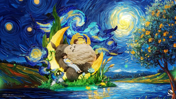 Raven Studio Totoro Under the Starry Sky