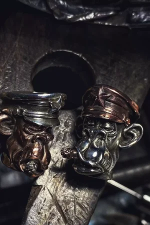 Raven Studio(silver jewelry) - “Funny Monkey” Monkey Soldier Pendant