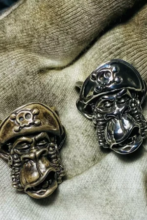 Raven Studio(silver jewelry) - Funny Monkey Pirate Pendant
