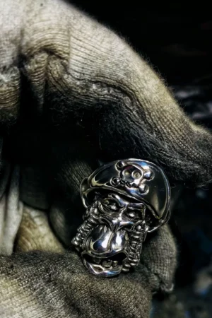 Raven Studio(silver jewelry) - Funny Monkey Pirate Pendant