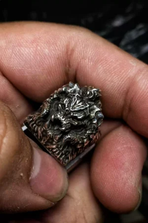 Raven Studio(silver jewelry) - Original Dark Fantasy Mechanical Keyboard Keycap – Handmade Sterling Silver Artisan Keycap