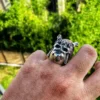 Raven Studio(silver jewelry) - Original “Duel” Double Gun Skull Ring