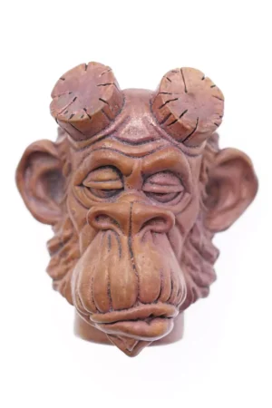 Raven Studio(silver jewelry) - Original “Funny Monkey” Halloween Hell Cat King Pendant