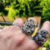 Raven Studio(silver jewelry) - Original Funny Monkey Pilot Monkey Ring