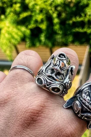 Raven Studio(silver jewelry) - Original Funny Monkey Pilot Monkey Ring