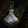 Raven Studio(silver jewelry) -Original “Heart Anchor” Lindsay Engraved Raven Skull Pendant