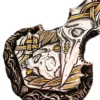 Raven Studio(silver jewelry) -Original “Heart Anchor” Lindsay Engraved Raven Skull Pendant