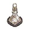 Raven Studio(silver jewelry) -Original “Heart Anchor” Lindsay Engraved Raven Skull Pendant