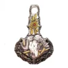 Raven Studio(silver jewelry) -Original “Heart Anchor” Lindsay Engraved Raven Skull Pendant