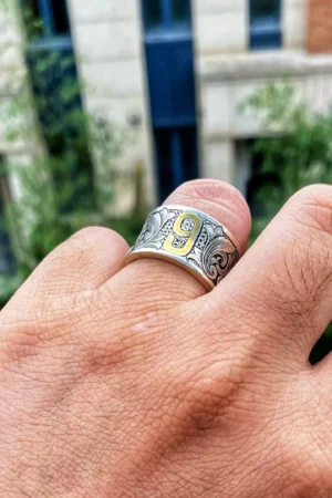 Raven Studio(silver jewelry) - Original “Heart Code” Flat Band Ring