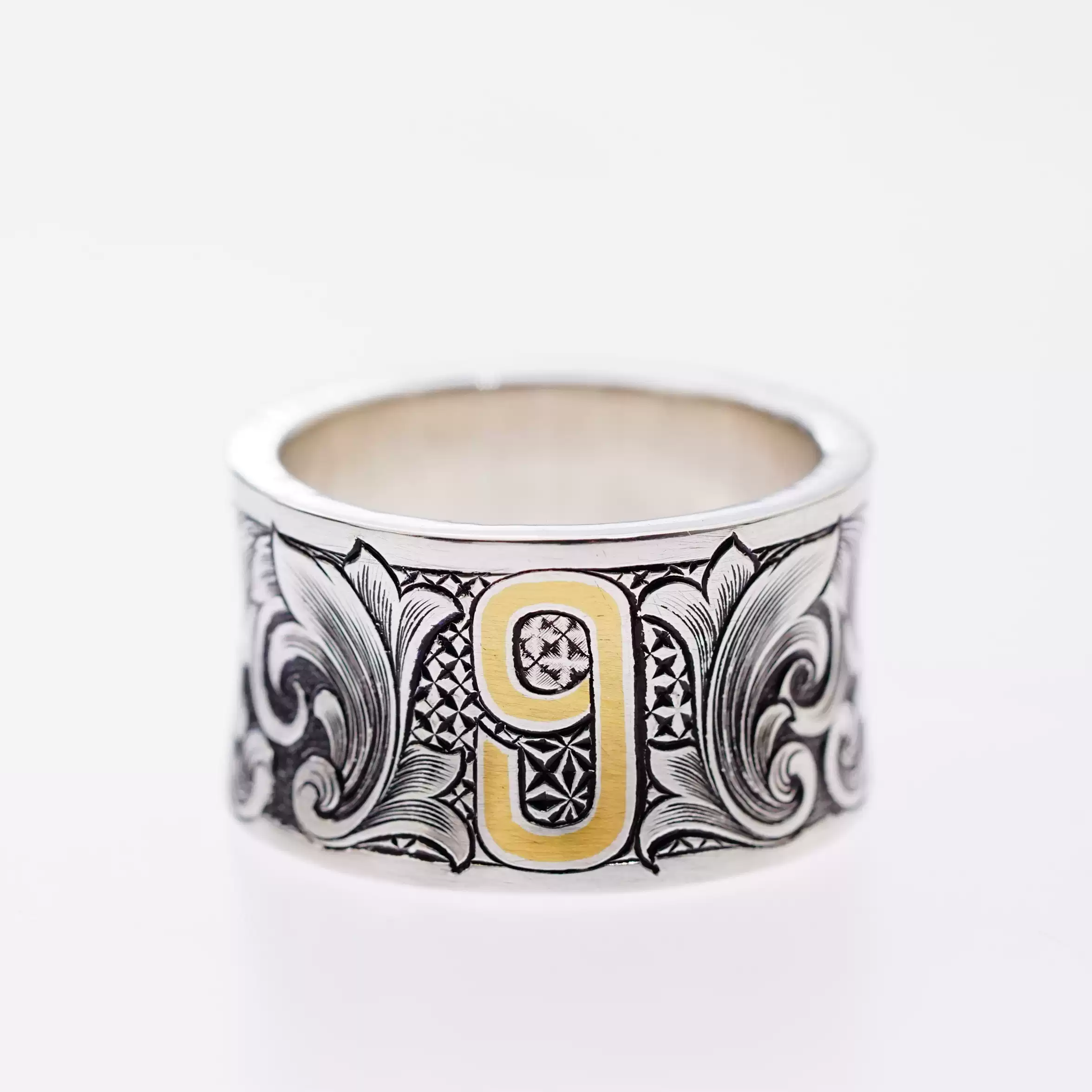 Raven Studio(silver jewelry) - Original “Heart Code” Flat Band Ring