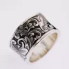Raven Studio(silver jewelry) - Original “Heart Code” Flat Band Ring
