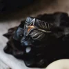 Raven Studio(silver jewelry) - Original “Star Whisper” Feather Ring