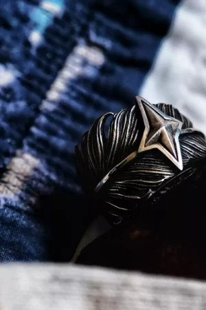 Raven Studio(silver jewelry) - Original “Star Whisper” Feather Ring