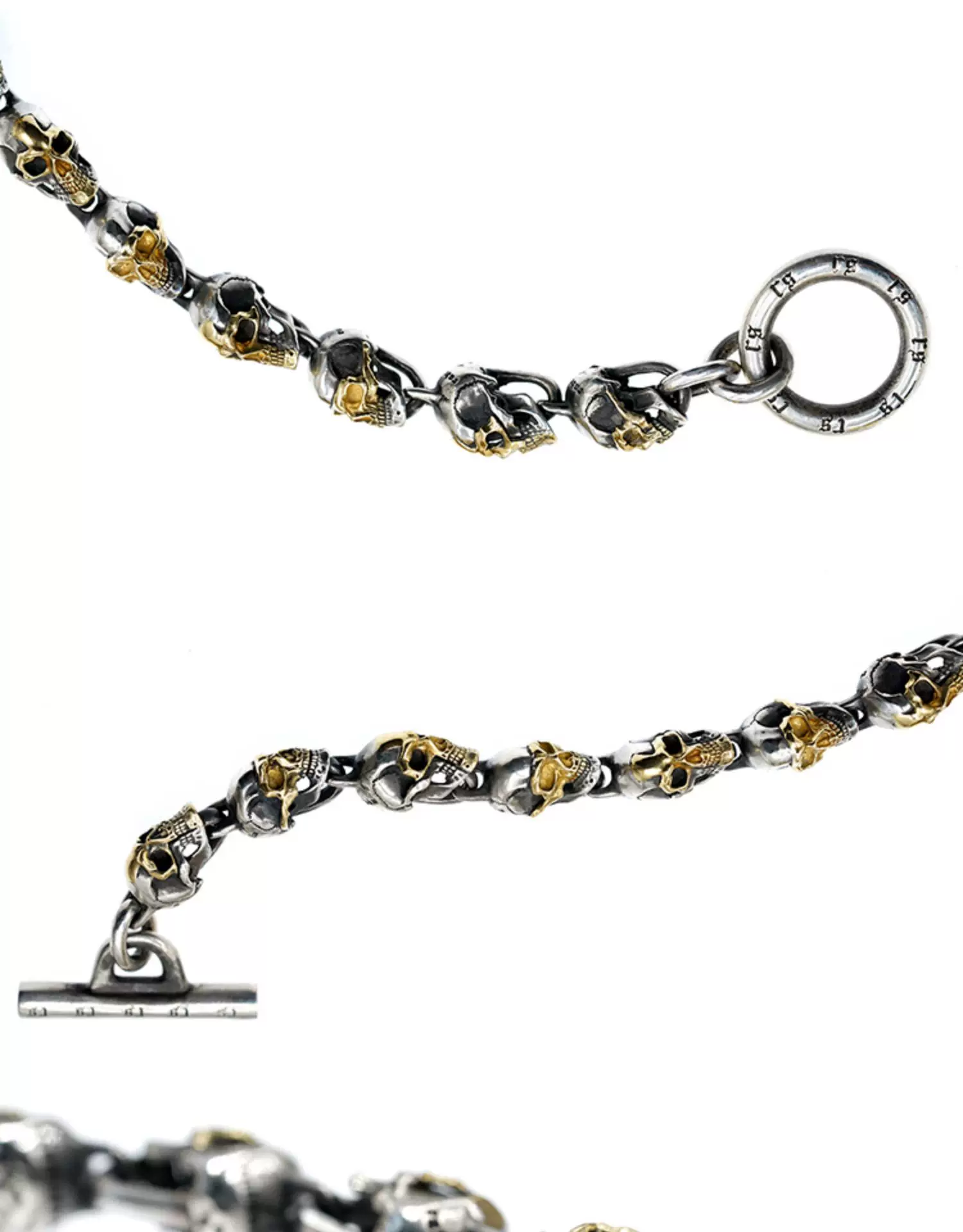 Raven Studio(silver jewelry) - “Radiant Traveler” RS Skull Bracelet