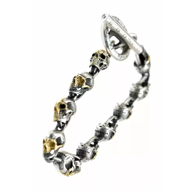 Raven Studio(silver jewelry) - “Radiant Traveler” RS Skull Bracelet