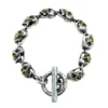 Raven Studio(silver jewelry) - “Radiant Traveler” RS Skull Bracelet