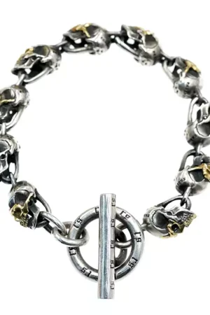 Raven Studio(silver jewelry) - “Radiant Traveler” RS Skull Bracelet