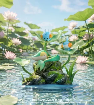 SK Studio (Pokémon) Pokémon Mudkip Snivy