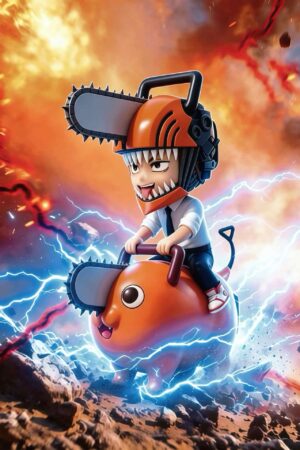 SOQ Studio - Chainsaw Mamn Denji Desktop Mini Statue(Licensed)