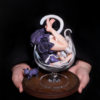 WeArtDoing × Kakiage Tofu – Wine Cat Silver Moon & Crimson Night