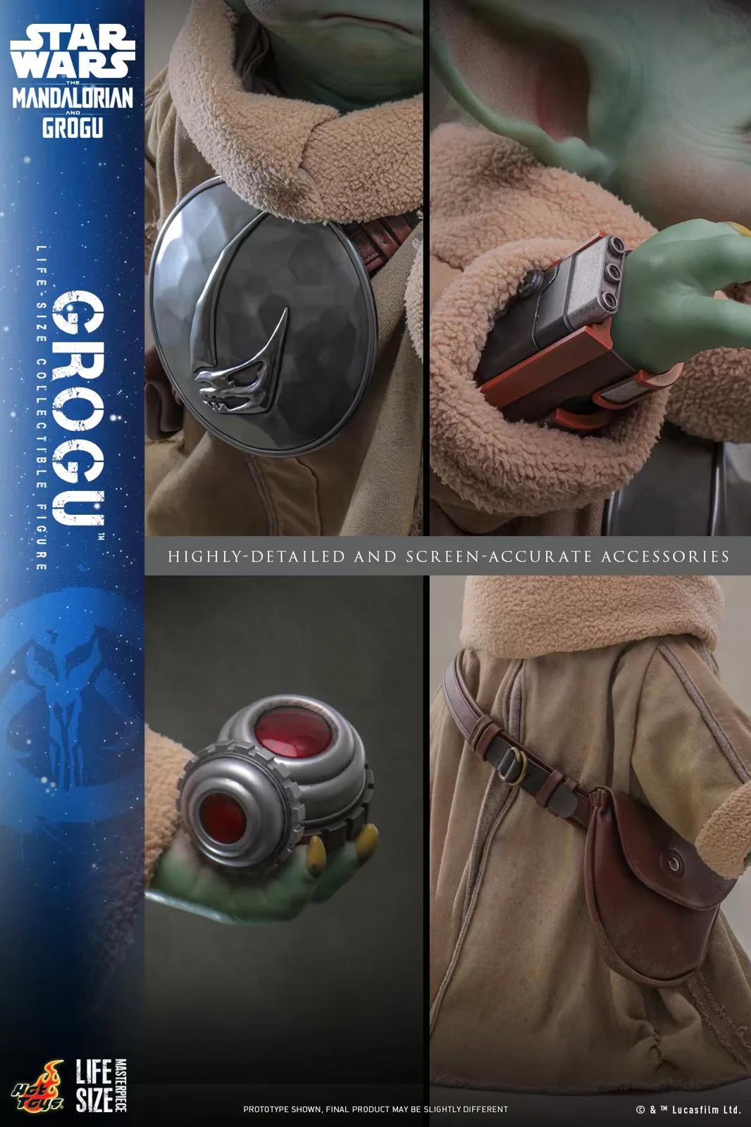 Star Wars Grogu 1/1 Scale Collectible Figure -HotToys - Image 5